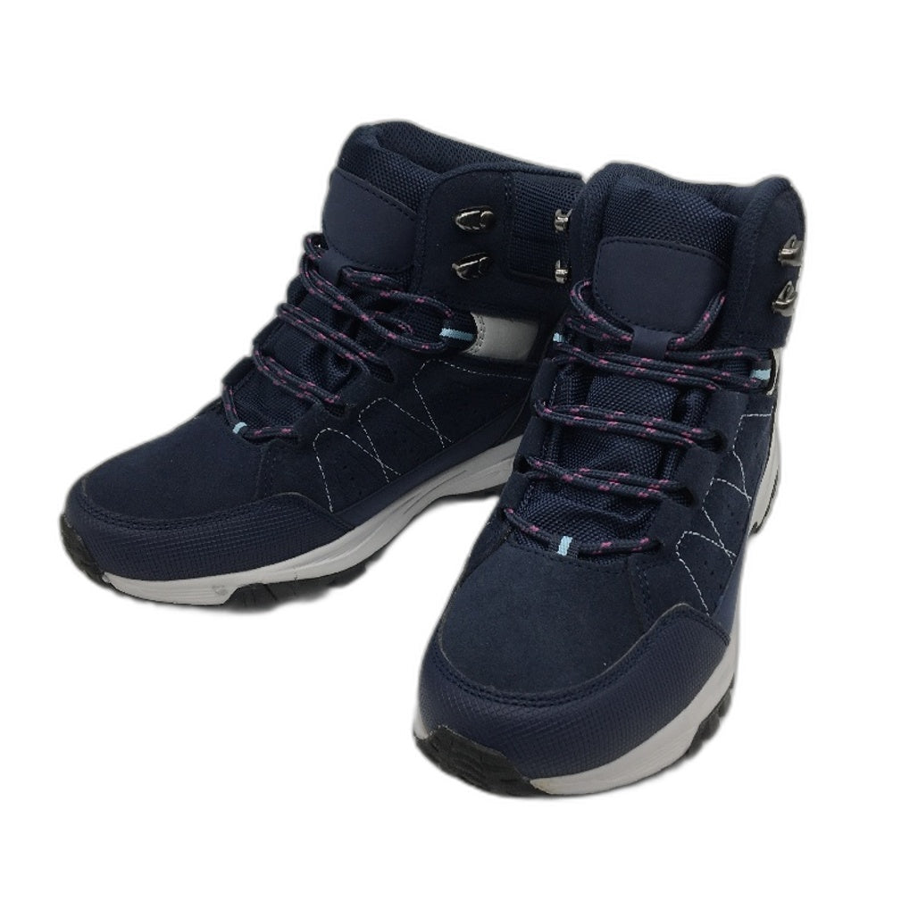 Crane Mid Cut Lace Up Navy Blue Hiking Sneaker Style Shoes Ladies Size 8 NEW