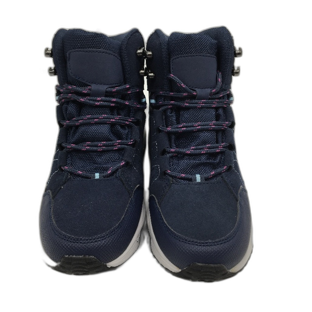 Crane Mid Cut Lace Up Navy Blue Hiking Sneaker Style Shoes Ladies Size 8 NEW