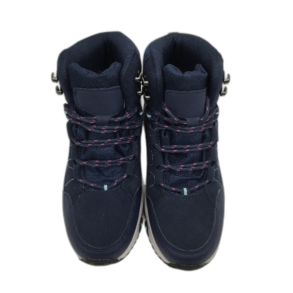 Crane Mid Cut Lace Up Navy Blue Hiking Sneaker Style Shoes Ladies Size 8 NEW