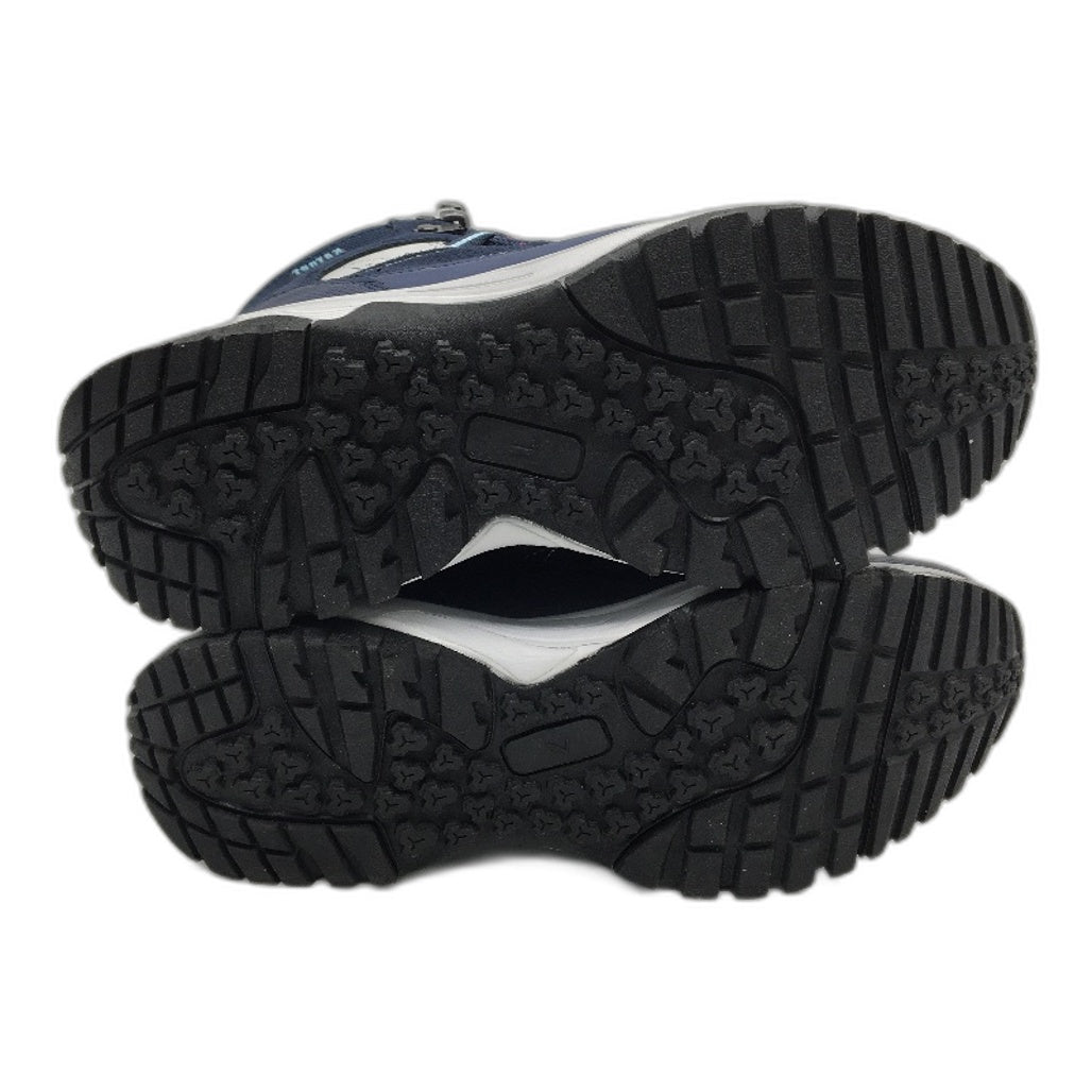 Crane Mid Cut Lace Up Navy Blue Hiking Sneaker Style Shoes Ladies Size 8 NEW