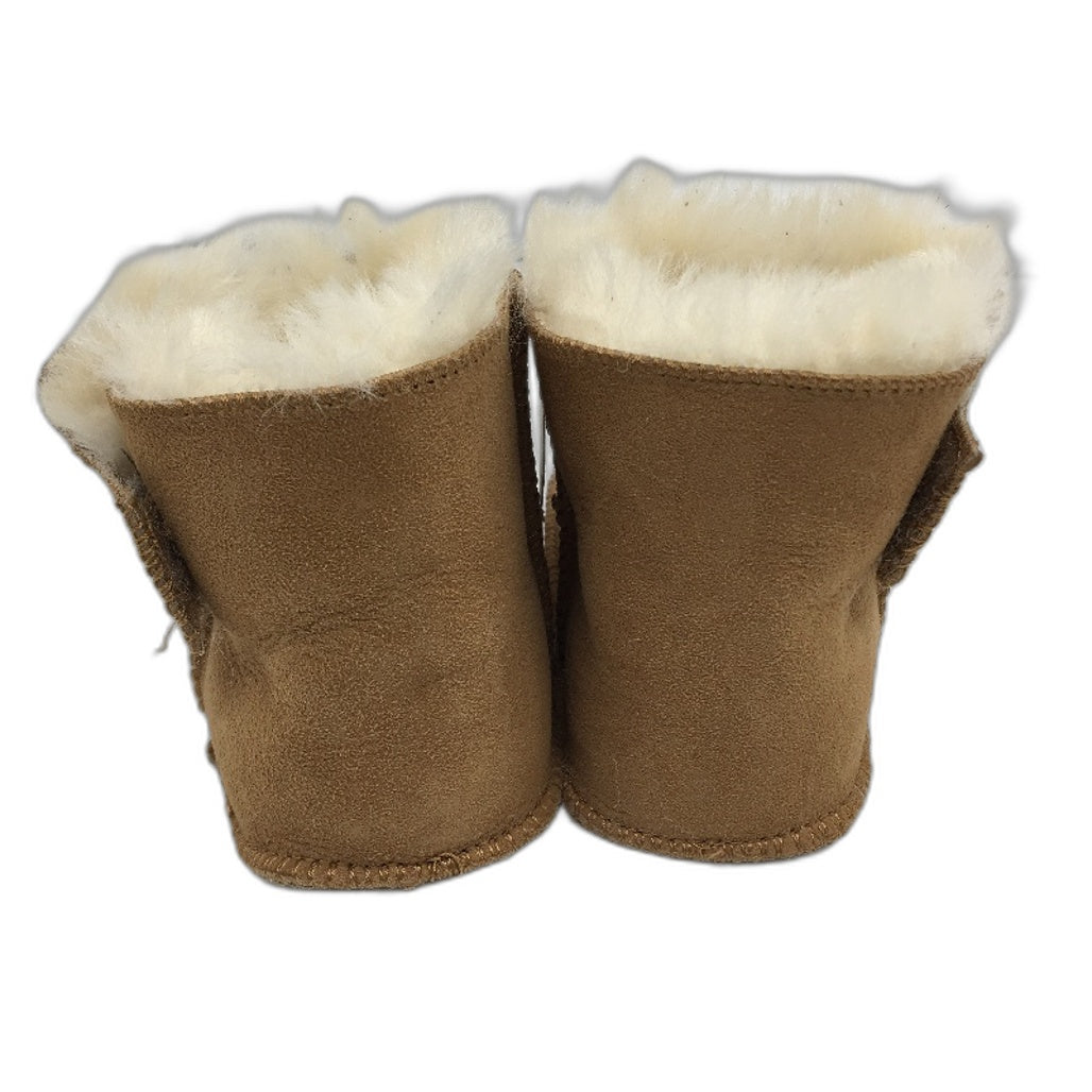 UGG Oz Shepherd Baby Toddler Chesnut Tan Sheepskin Wool Booties Size XL NEW