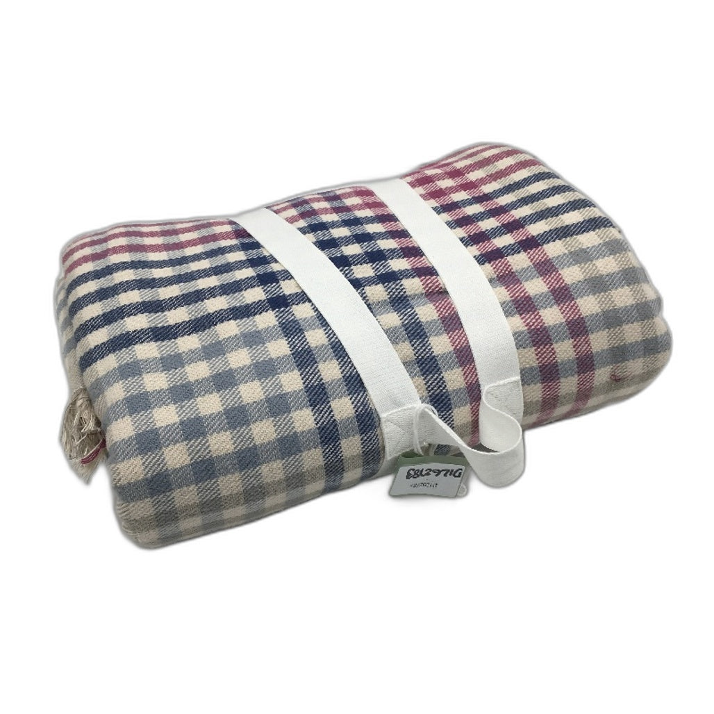 Kirkton House Check Soft Cotton Lightweight Multicoloured Throw Blanket NEW