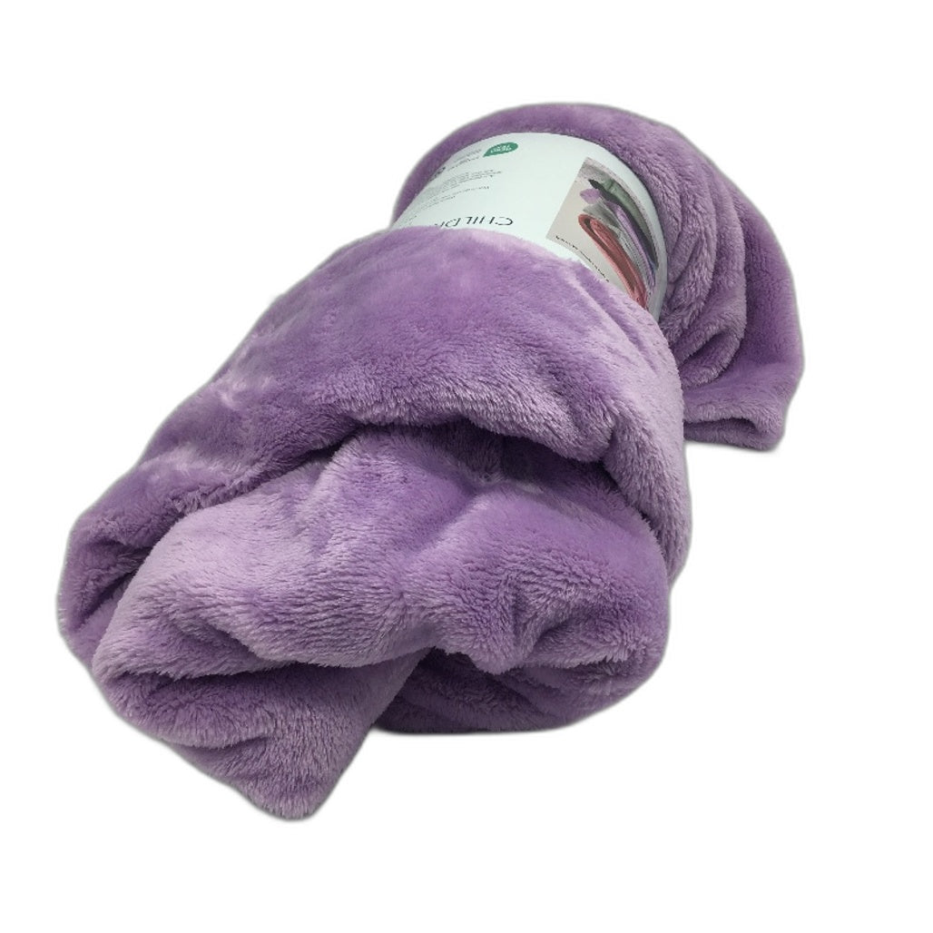 Kirkton House Super Soft Fleece Childrens Lilac Purple Throw Blanket NEW