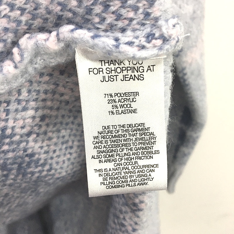 Just Jeans Alessia Collared Grey Blue Check Coatigan Ladies Size AU 10 NEW