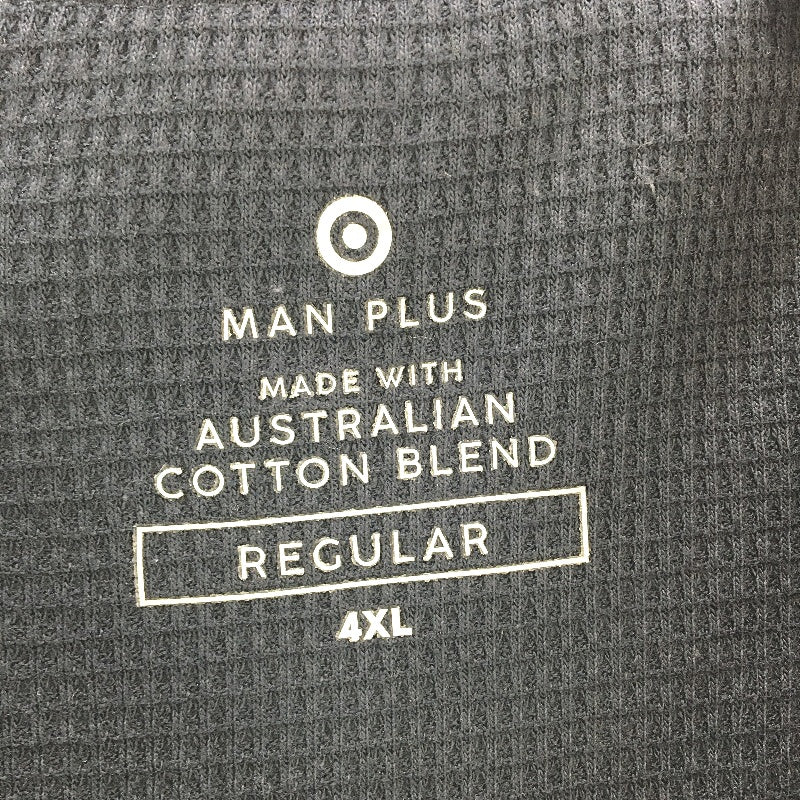 Target Australian Cotton Blend Navy Blue Waffle Polo T-Shirt Mens Size 4XL NEW