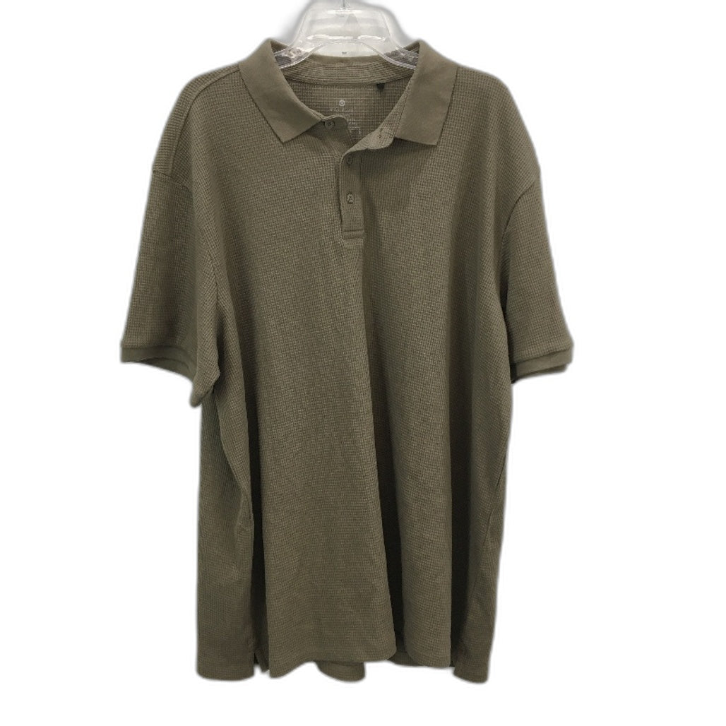 Target Australian Cotton Blend Walnut Brown Waffle Polo T-Shirt Mens Sz 4XL NEW