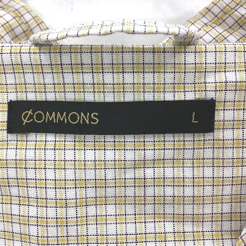 Commons Casablanca Embroidered Cotton Rich Yellow Check Mens Size Large NEW