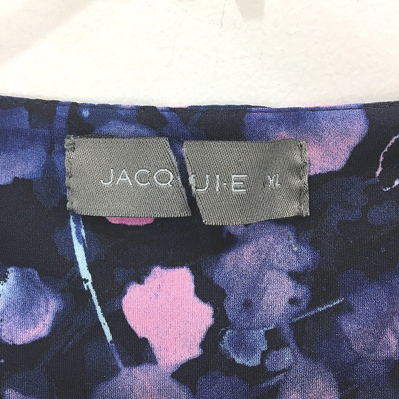 Jacqui E 3/4 Sleeve Carly Twist Floral Navy Mini Dress Ladies Size XL NEW