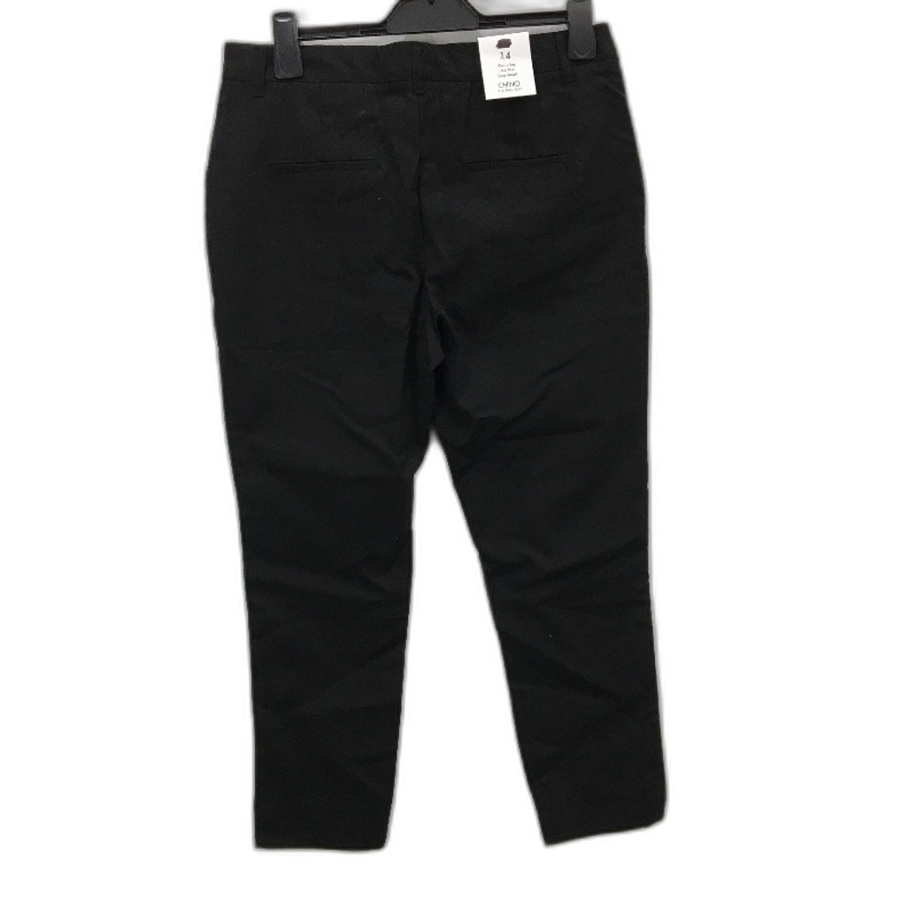 Dotti Skinny Leg Mid Rise Crop Black Chino Pants Ladies Size AU 14 NEW