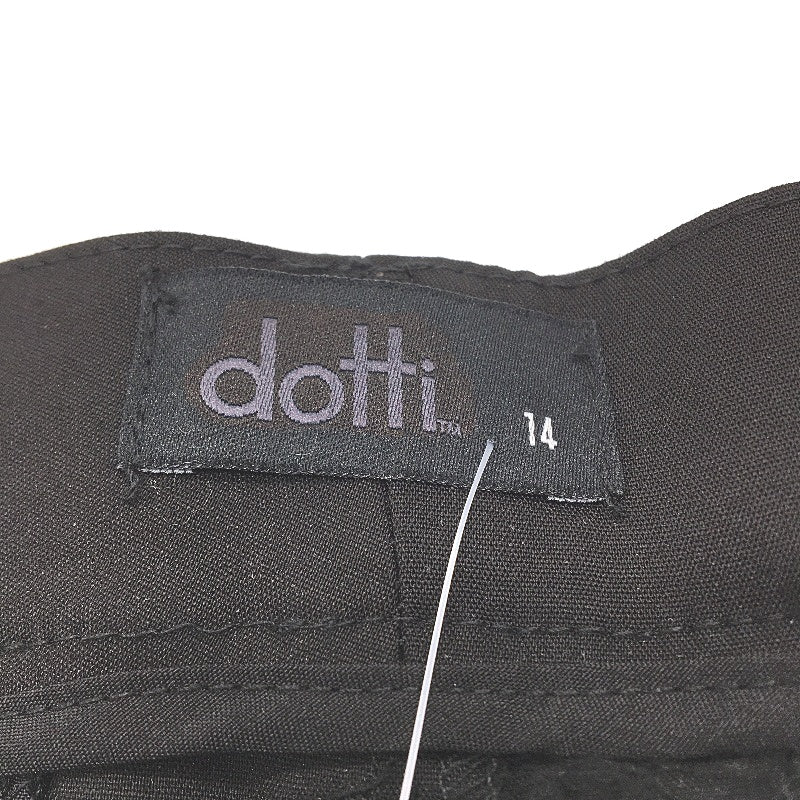 Dotti Skinny Leg Mid Rise Crop Black Chino Pants Ladies Size AU 14 NEW