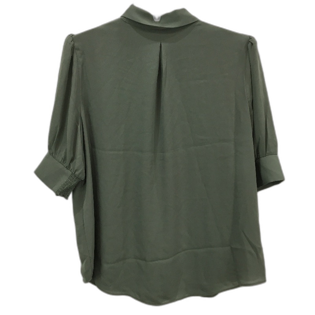 Portmans Macie Short Sleeve Collared Green Shirt Ladies Size AU 14 NEW
