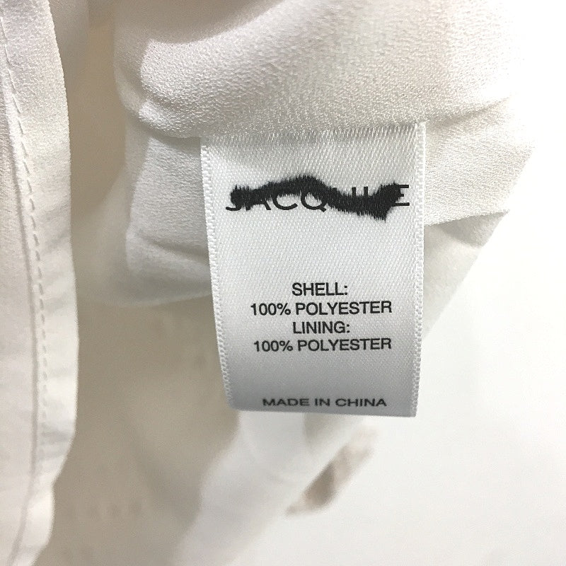 Jacqui E Elly V Neck Diamond Geo White Brown Blouse Ladies Size AU 16 NEW