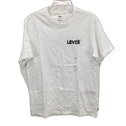 Levi's Relaxed Fit White Logo Graphic Cotton Tee Shirt Mens Size Small NEW