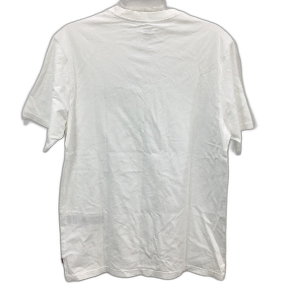 Levi's Relaxed Fit White Logo Graphic Cotton Tee Shirt Mens Size Small NEW