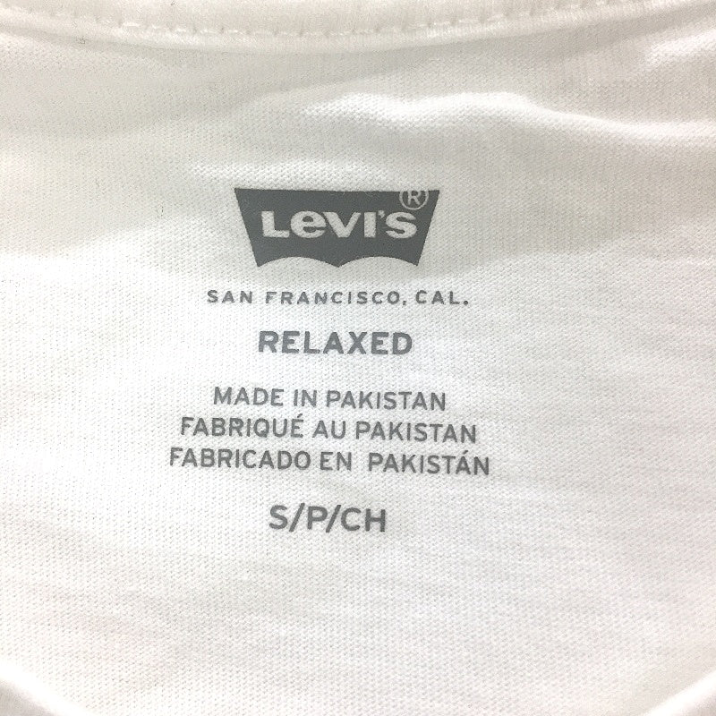 Levi's Relaxed Fit White Logo Graphic Cotton Tee Shirt Mens Size Small NEW
