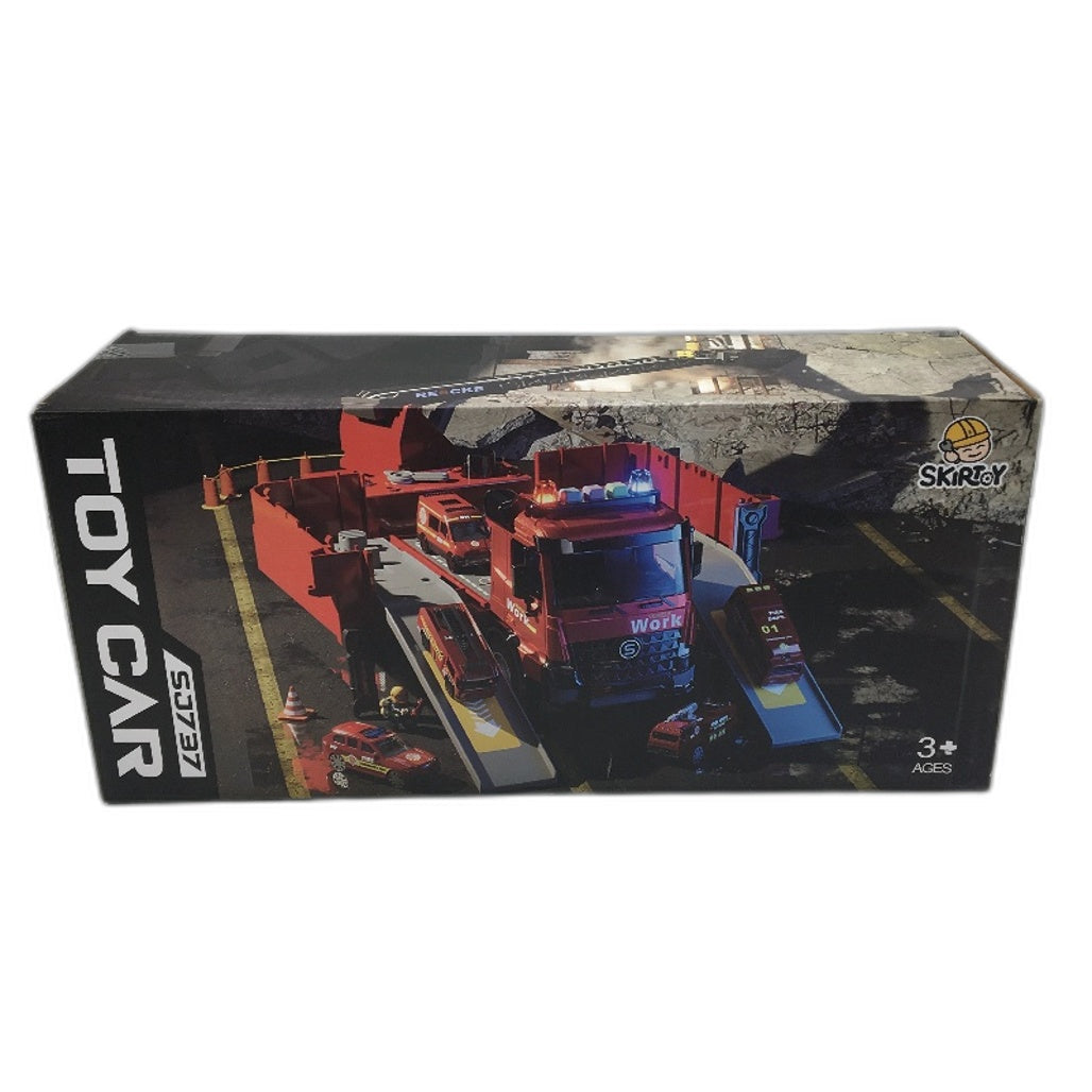 Skirtoy Fire Truck & Mini Toy Cars Set With Ladder Water Hose SJ737 NEW