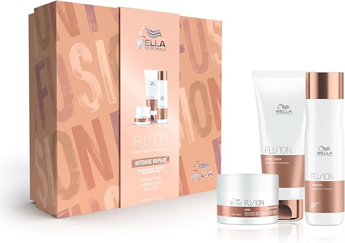 Wella Professional Fusion Intense Repair Hair Recovery Trio Set Gift Pack NEW
