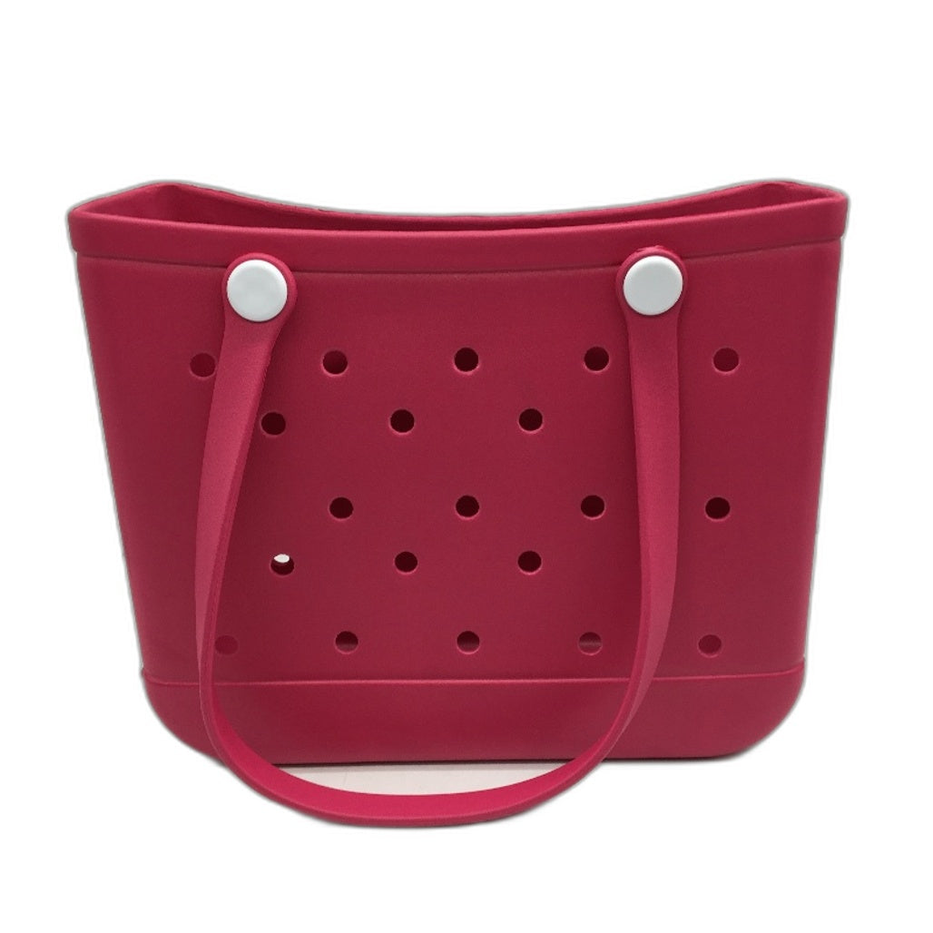 Jiusege Hot Pink Durable Waterproof Rubber Tread Base Sandproof Beach Tote NEW