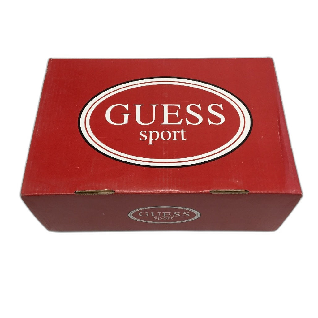 Guess Leather White & Pink Stripe Sneaker Shoe Girls Youth/Adult Size US 4 EUR 36 NEW