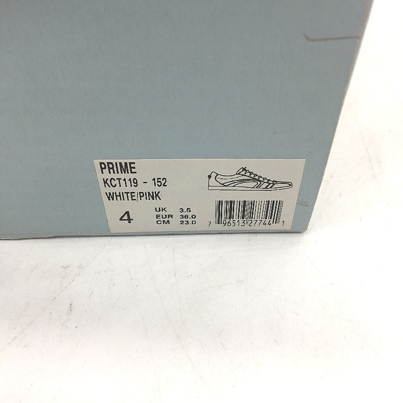 Guess Leather White & Pink Stripe Sneaker Shoe Girls Youth/Adult Size US 4 EUR 36 NEW