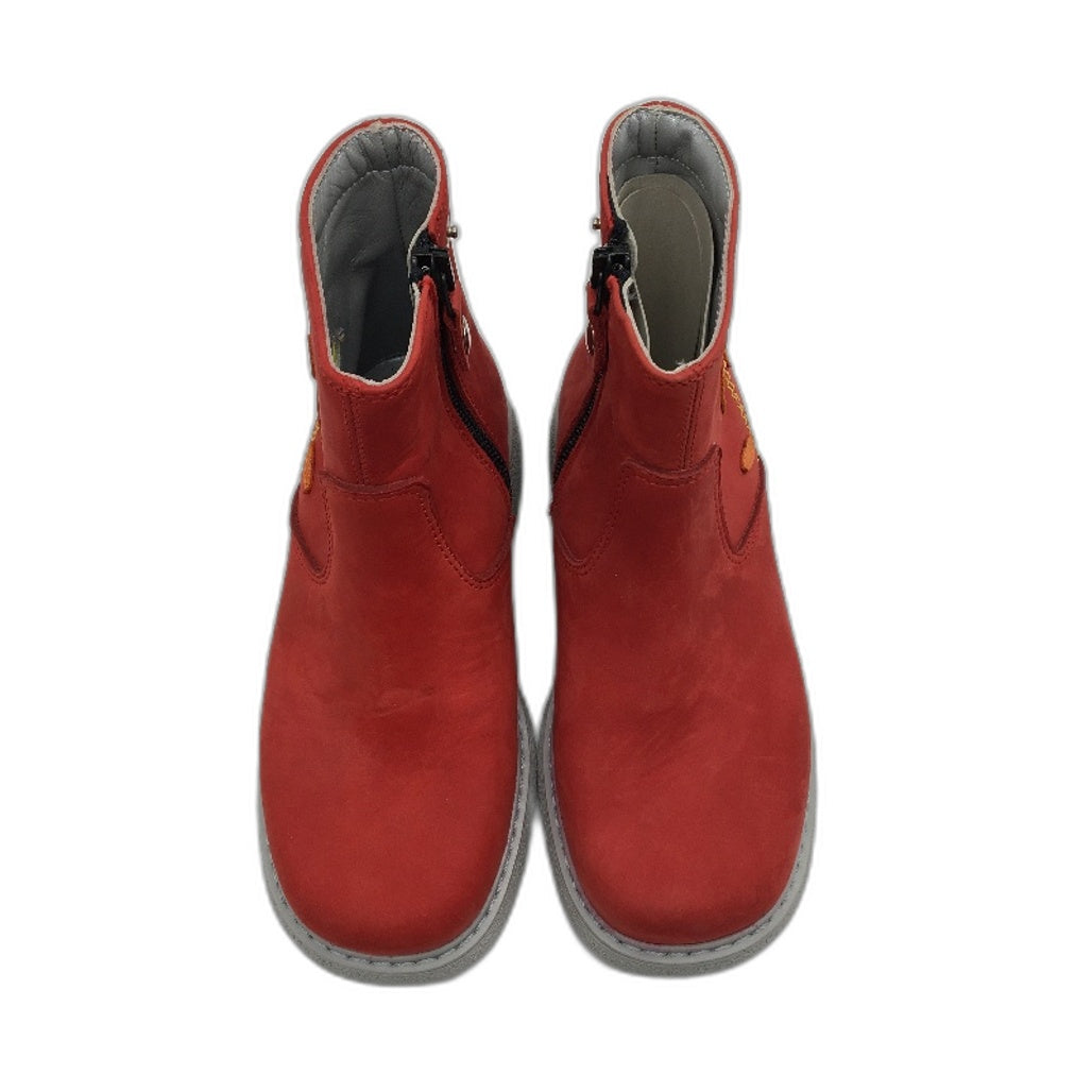 Jolie Amie Red Nubuck Marie Anne Suede Leather Girls Boots Size US 11 EUR 28 NEW