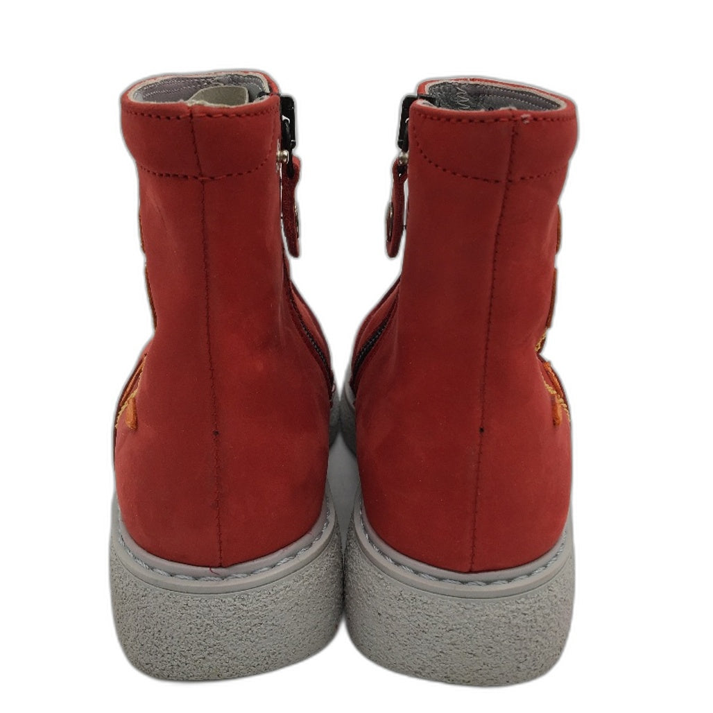 Jolie Amie Red Nubuck Marie Anne Suede Leather Girls Boots Size US 11 EUR 28 NEW