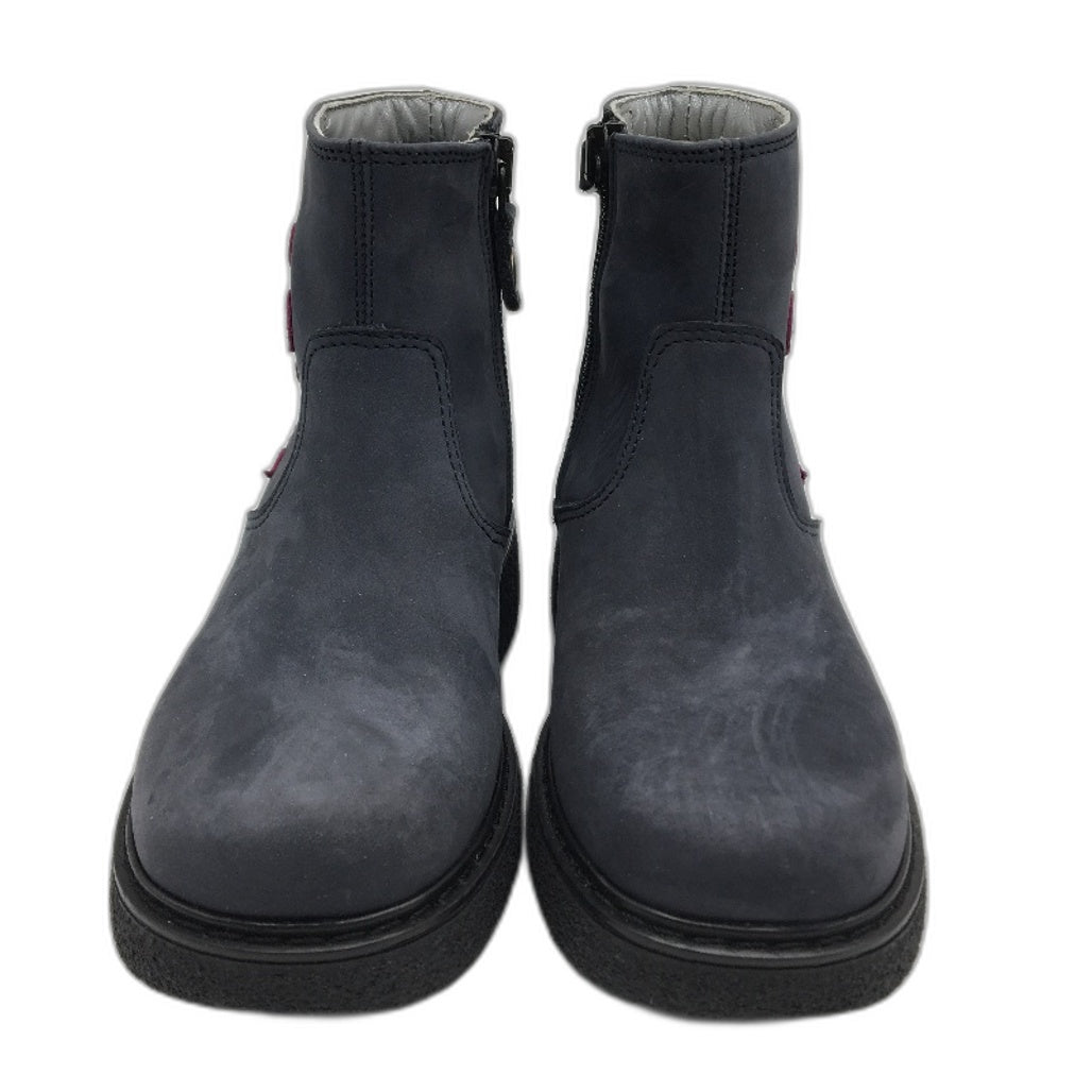 Jolie Amie Navy Nubuck Marie Anne Suede Leather Girls Boots Sz US 10.5 EU 27 NEW