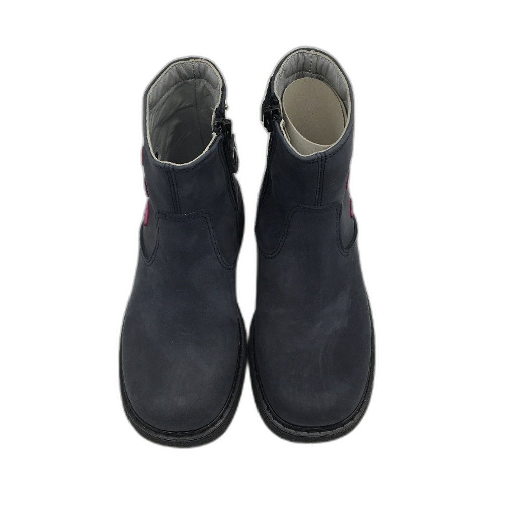 Jolie Amie Navy Nubuck Marie Anne Suede Leather Girls Boots Sz US 10.5 EU 27 NEW