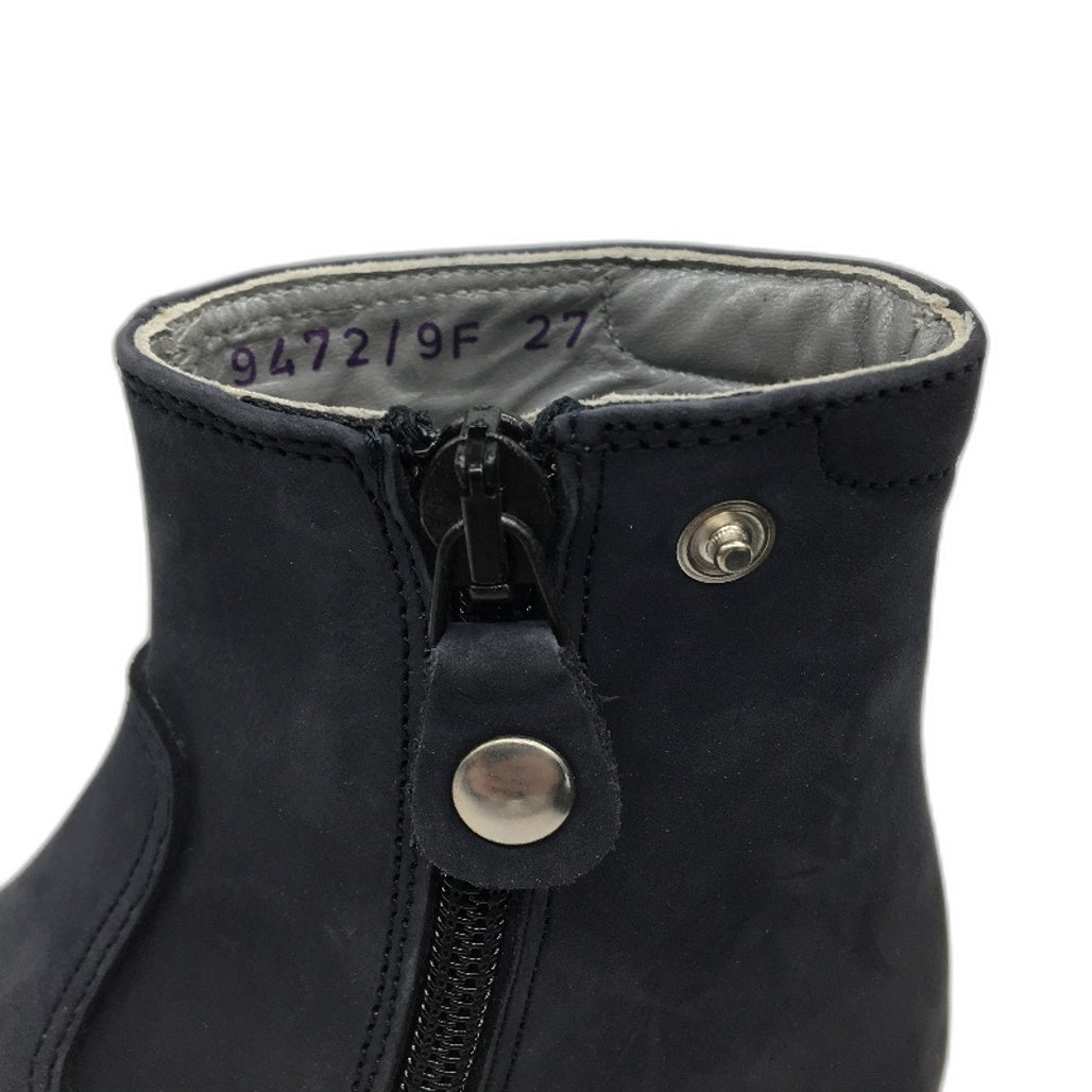 Jolie Amie Navy Nubuck Marie Anne Suede Leather Girls Boots Sz US 10.5 EU 27 NEW