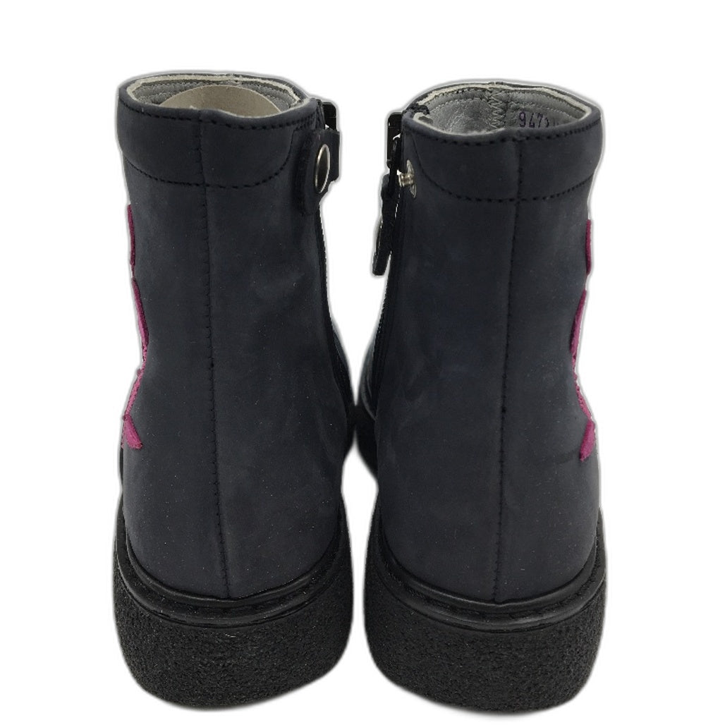 Jolie Amie Navy Nubuck Marie Anne Suede Leather Girls Boots Sz US 10.5 EU 27 NEW