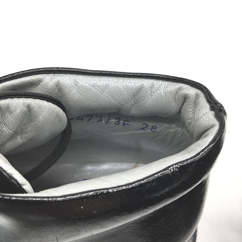 Jolie Amie Maddie Black Leather Patent Leather Girls Boots Size US 11 EUR 28 NEW