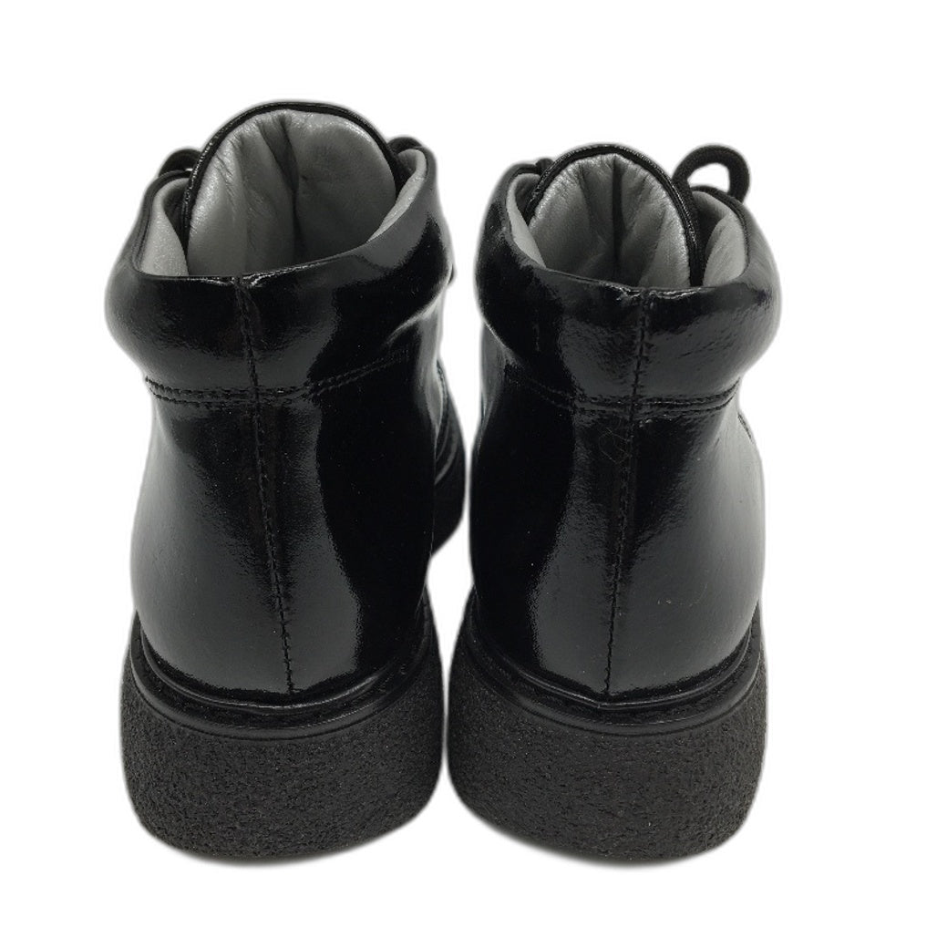 Jolie Amie Maddie Black Leather Patent Leather Girls Boots Size US 11 EUR 28 NEW