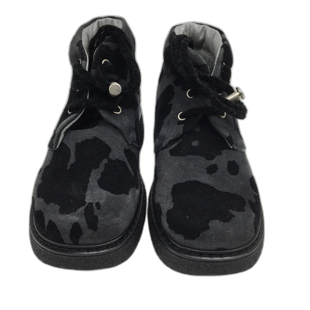 Jolie Amie Silly Moo Black Suede Leather Kids Boots Sz US 10.5 EUR 27 NEW
