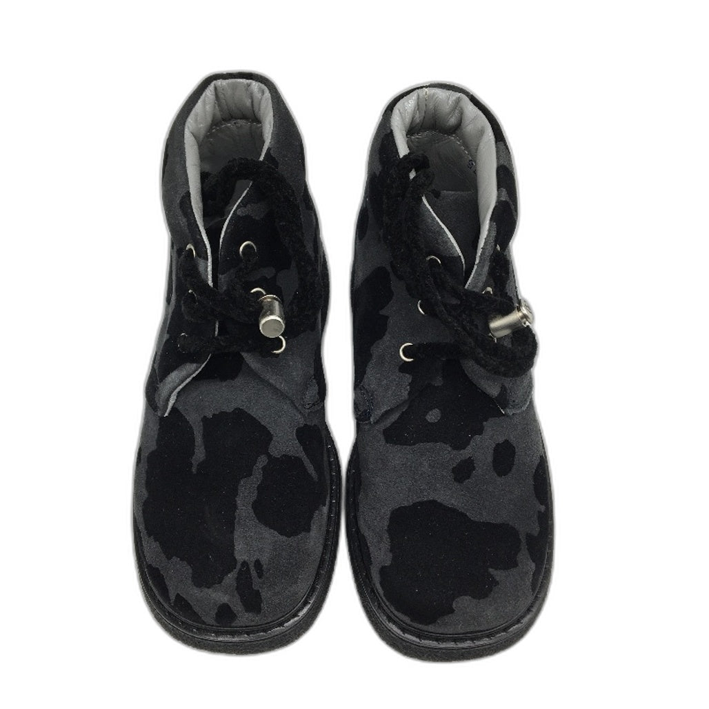 Jolie Amie Silly Moo Black Suede Leather Kids Boots Sz US 10.5 EUR 27 NEW