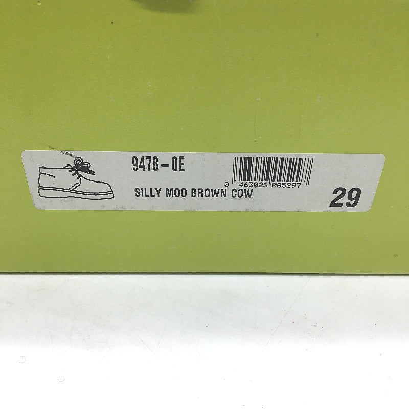 Jolie Amie Silly Moo Cow Print Leather Suede Kids Boots Sz US 11.5 EUR 29 NEW