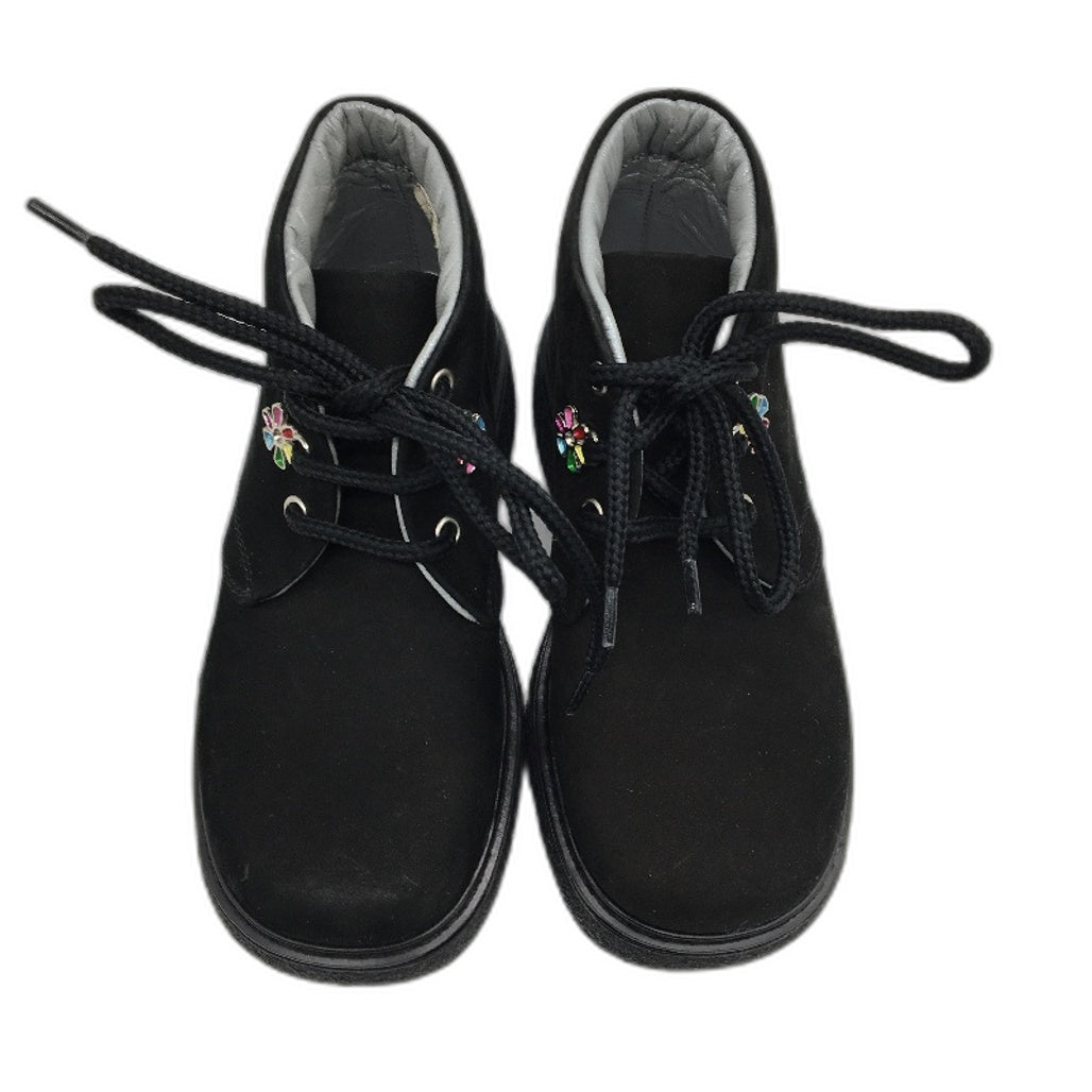 Jolie Amie Madeleine Black Nubuck Leather Suede Kids Boots Sz US 11.5 EUR 29 NEW