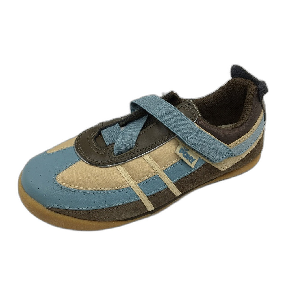 Pony Kids Brown Blue Teak Block'r Casual Shoes Child Size US 13 EUR 31 19cm NEW