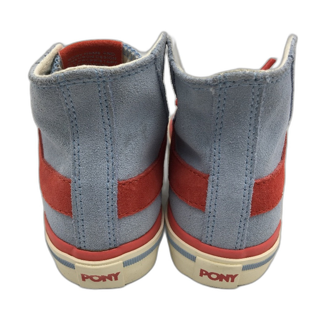 Pony Kids Blue Coral Suede Basketball Sneaker Shoe Size US 12 EUR 29.5 18cm NEW