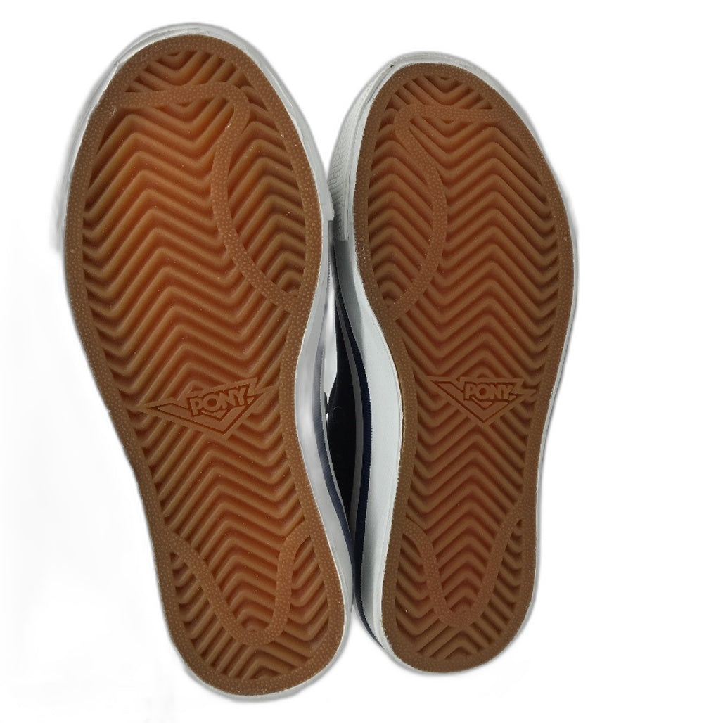 Pony Kids Blue Navy Canvas Basketball Sneaker Shoe Size US 1 EUR 32 20cm NEW