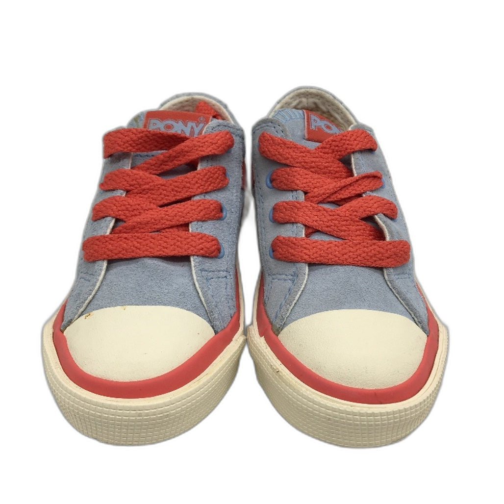 Pony Kids Blue Coral Shooter 78 Low Cut Suede Sneaker Child Sze US 10 EUR 27 NEW