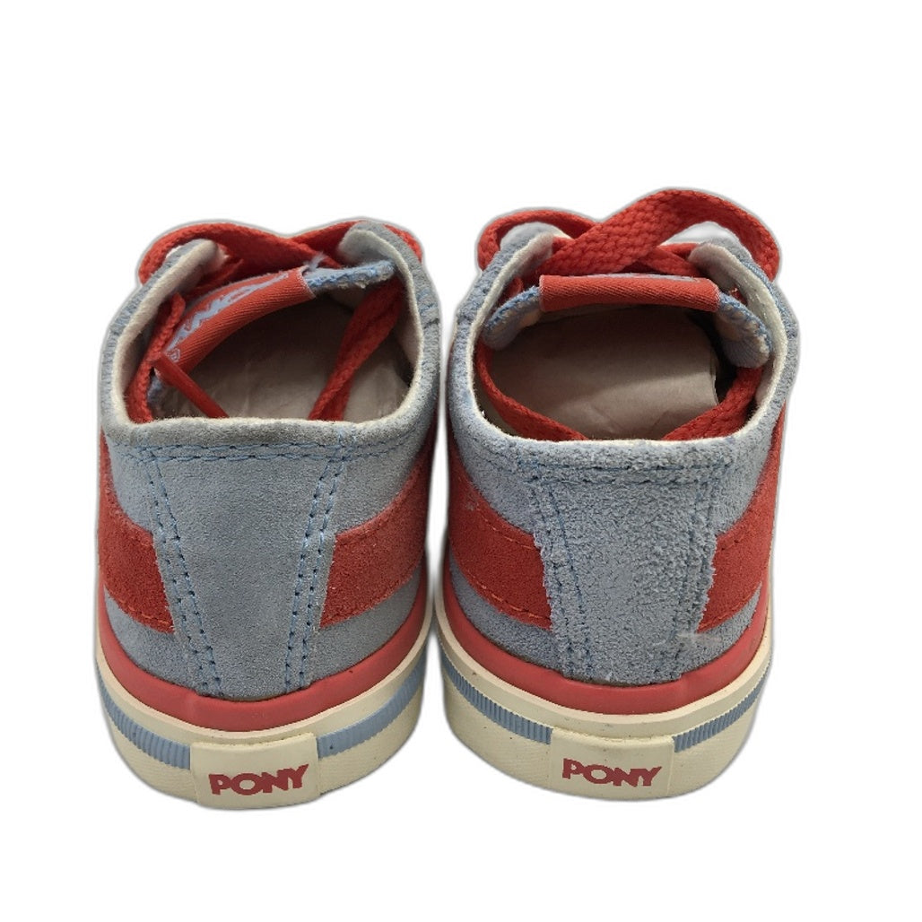 Pony Kids Blue Coral Shooter 78 Low Cut Suede Sneaker Child Sze US 10 EUR 27 NEW