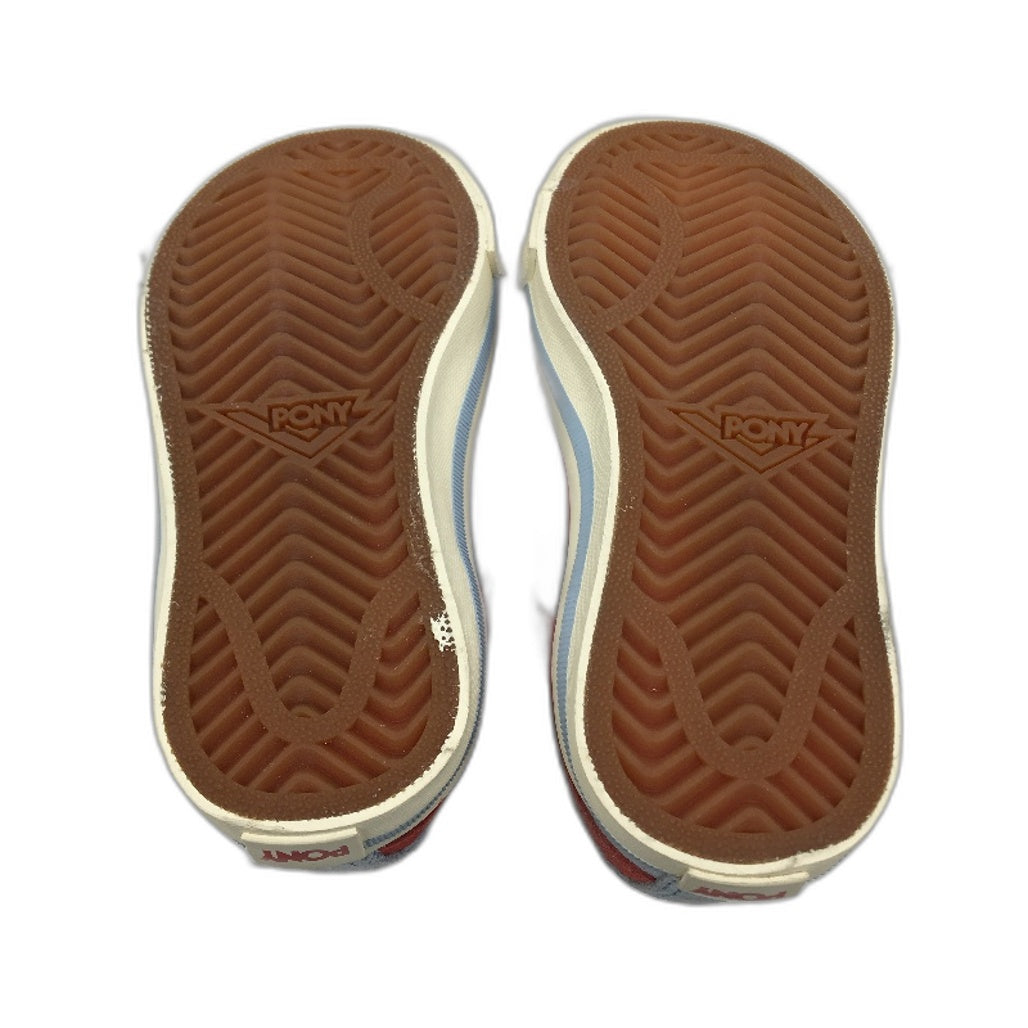 Pony Kids Blue Coral Shooter 78 Low Cut Suede Sneaker Child Sze US 10 EUR 27 NEW