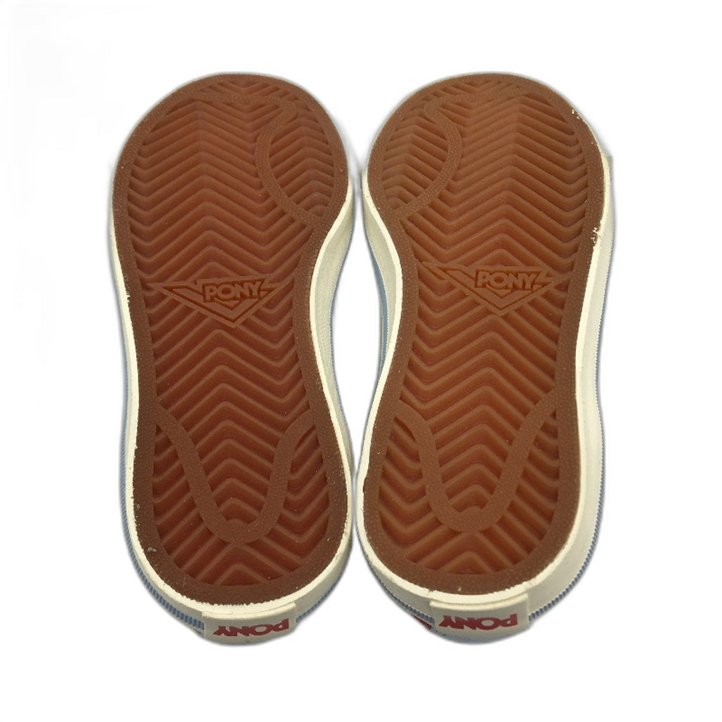 Pony Kids Blue Coral Shooter 78 Low Cut Suede Sneaker Child Sze US 13 EUR 31 NEW