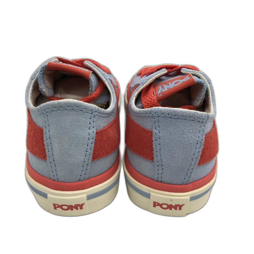 Pony Kids Blue Coral Shooter 78 Low Cut Suede Sneaker Youth Sze US 1 EUR 32 NEW