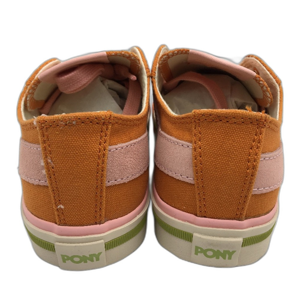 Pony Kids Orange Shooter 78 Low Cut Canvas Sneaker Youth Sze US 2 EUR 33.5 NEW