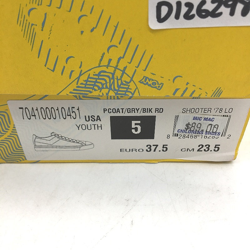 Pony Kids Navy Shooter 78 Low Cut Canvas Sneaker Youth Size US 5 EUR 37.5 NEW