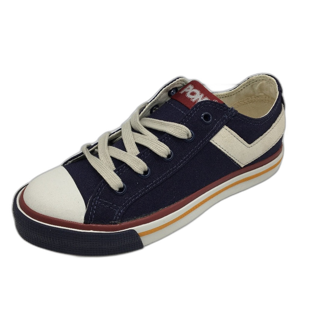 Pony Kids Navy Shooter 78 Low Cut Canvas Sneaker Youth Size US 6 EUR 38.5 NEW