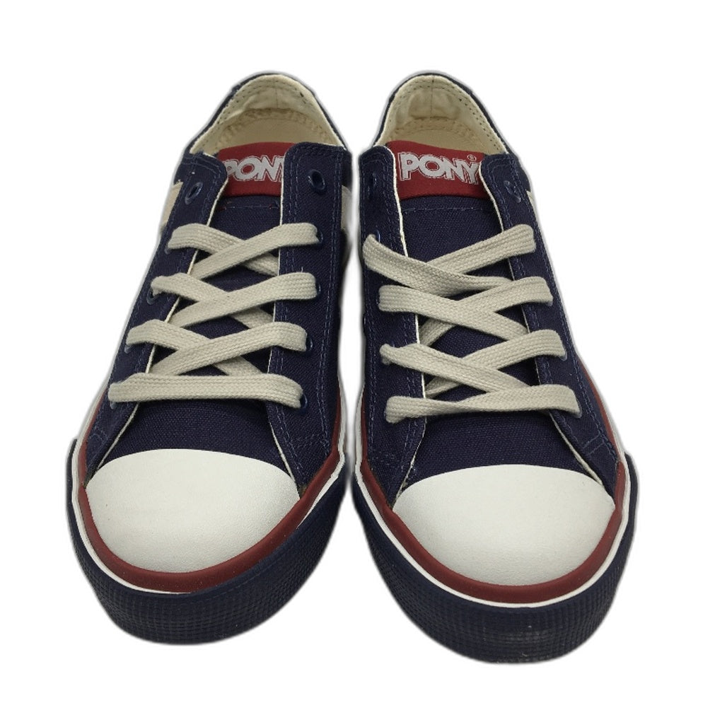 Pony Kids Navy Shooter 78 Low Cut Canvas Sneaker Youth Size US 6 EUR 38.5 NEW