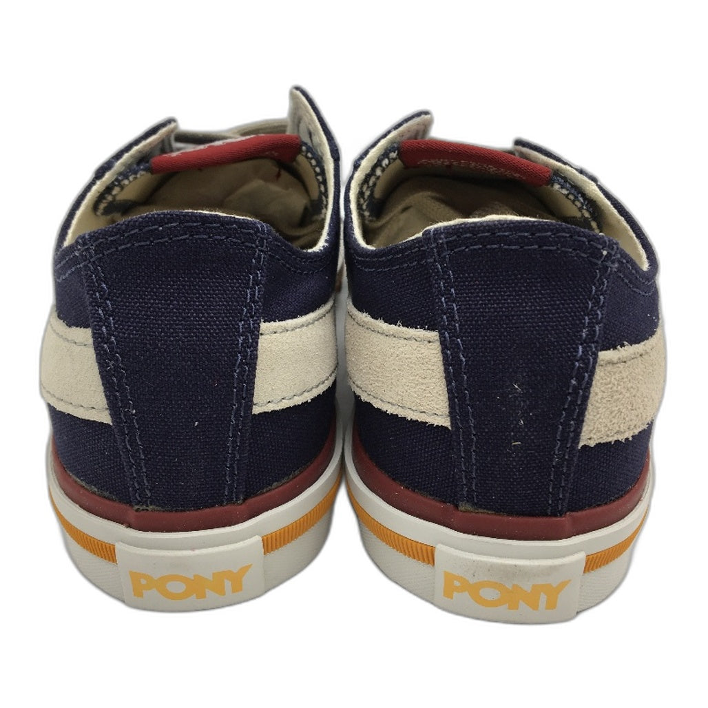 Pony Kids Navy Shooter 78 Low Cut Canvas Sneaker Youth Size US 6 EUR 38.5 NEW
