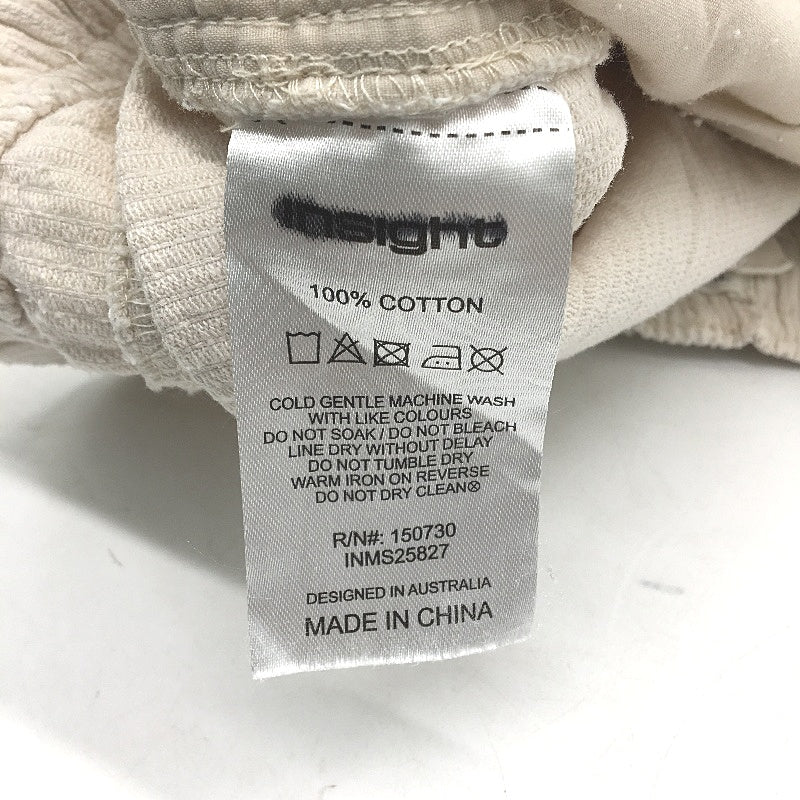 Insight Bedford 2.0 Off White Drawstring Corduroy Shorts Ladies Size 36 NEW